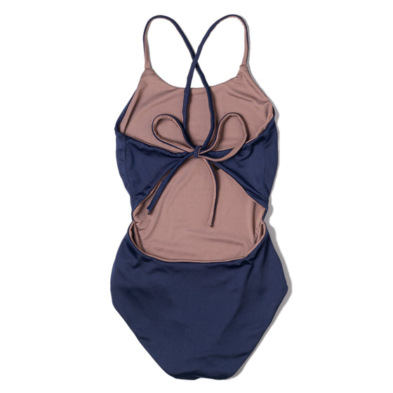 Reversible Sport Onesie (Nude & Navy)