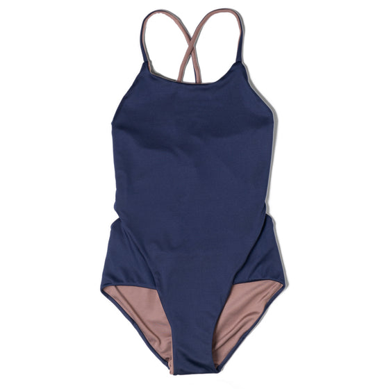 Reversible Sport Onesie (Nude & Navy)